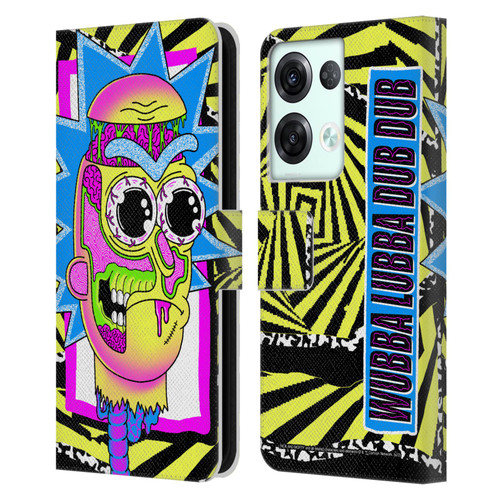 Rick And Morty Season 1 & 2 Graphics Rick Leather Book Wallet Case Cover For OPPO Reno8 Pro