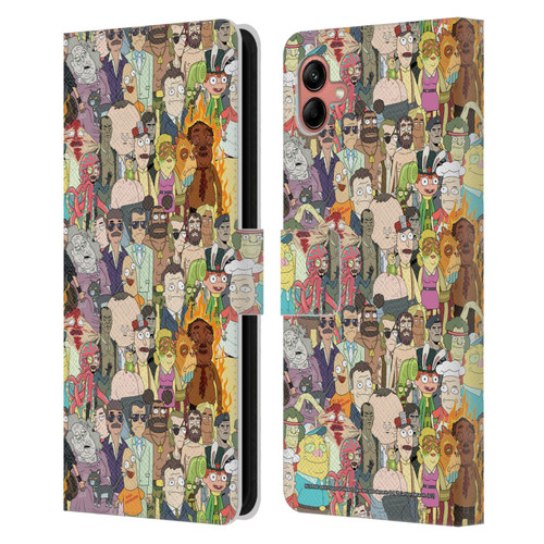 Rick And Morty Season 3 Graphics Interdimensional Space Cable Leather Book Wallet Case Cover For Samsung Galaxy A04 (2022)