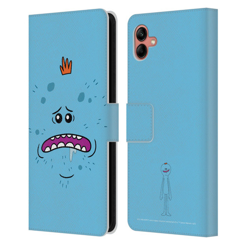 Rick And Morty Season 4 Graphics Mr. Meeseeks Leather Book Wallet Case Cover For Samsung Galaxy A04 (2022)