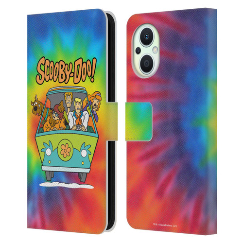 Scooby-Doo Mystery Inc. Tie Dye Leather Book Wallet Case Cover For OPPO Reno8 Lite