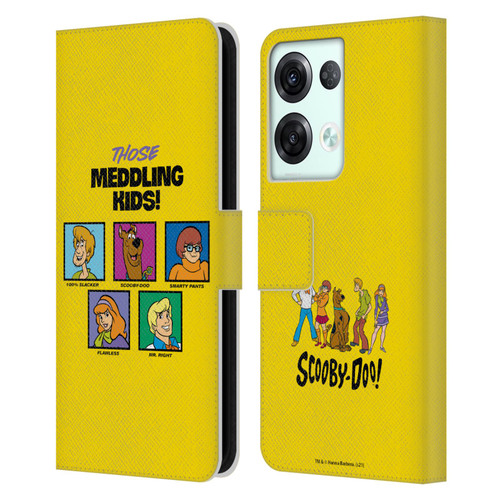 Scooby-Doo Mystery Inc. Meddling Kids Leather Book Wallet Case Cover For OPPO Reno8 Pro