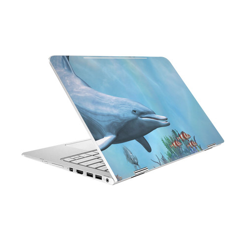 Simone Gatterwe Dolphins Seascape Vinyl Sticker Skin Decal Cover for HP Spectre Pro X360 G2