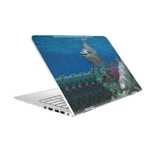 Simone Gatterwe Dolphins Twins Vinyl Sticker Skin Decal Cover for HP Spectre Pro X360 G2