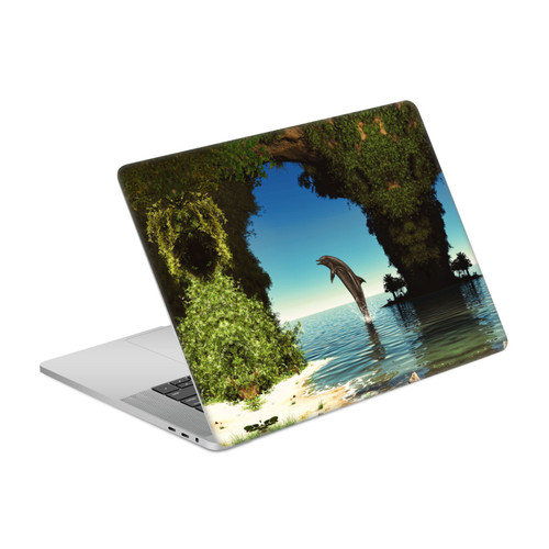 Simone Gatterwe Dolphins Hidden Cave Vinyl Sticker Skin Decal Cover for Apple MacBook Pro 15.4" A1707/A1990