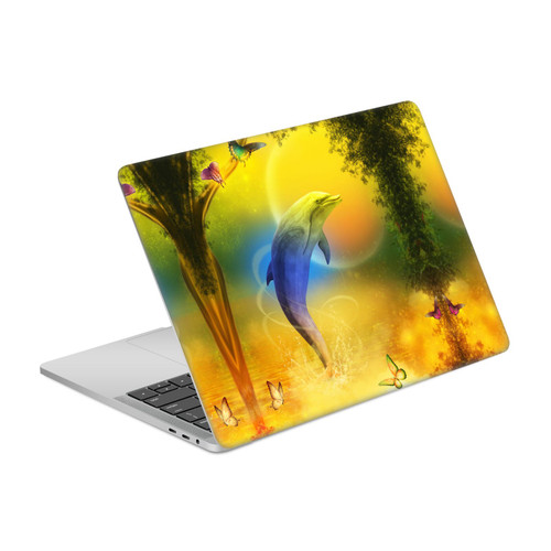 Simone Gatterwe Dolphins Colorful Dolphin Vinyl Sticker Skin Decal Cover for Apple MacBook Pro 13" A2338