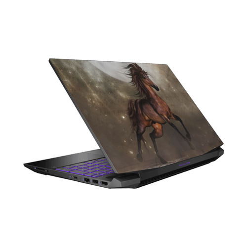 Simone Gatterwe Horses Brown Vinyl Sticker Skin Decal Cover for HP Pavilion 15.6" 15-dk0047TX