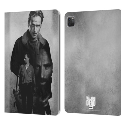 AMC The Walking Dead Double Exposure Rick Leather Book Wallet Case Cover For Apple iPad Pro 11 2020 / 2021 / 2022