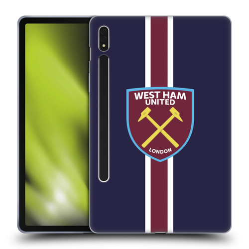 West Ham United FC Crest Stripes Soft Gel Case for Samsung Galaxy Tab S8