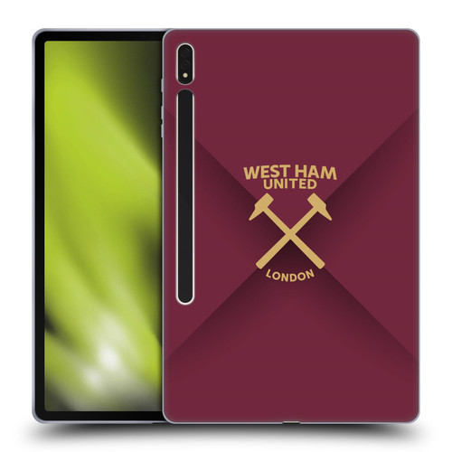 West Ham United FC Hammer Marque Kit Gradient Soft Gel Case for Samsung Galaxy Tab S8 Plus