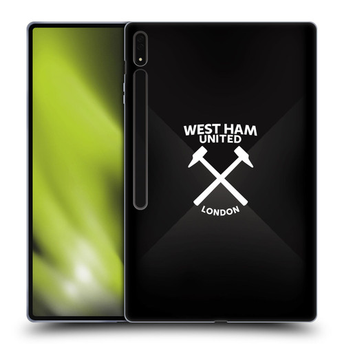 West Ham United FC Hammer Marque Kit Black & White Gradient Soft Gel Case for Samsung Galaxy Tab S8 Ultra