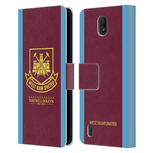 West Ham United FC Retro Crest 2015/16 Final Home Leather Book Wallet Case Cover For Nokia C01 Plus/C1 2nd Edition