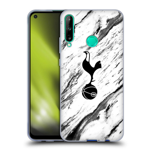 Tottenham Hotspur F.C. Badge Black And White Marble Soft Gel Case for Huawei P40 lite E