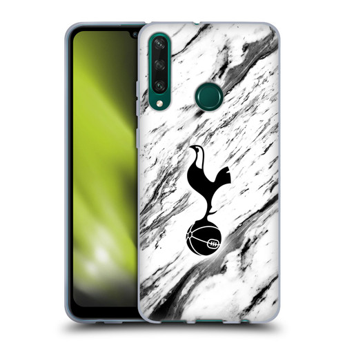 Tottenham Hotspur F.C. Badge Black And White Marble Soft Gel Case for Huawei Y6p