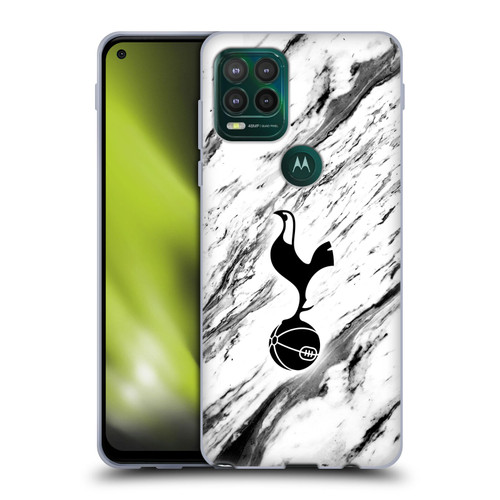 Tottenham Hotspur F.C. Badge Black And White Marble Soft Gel Case for Motorola Moto G Stylus 5G 2021