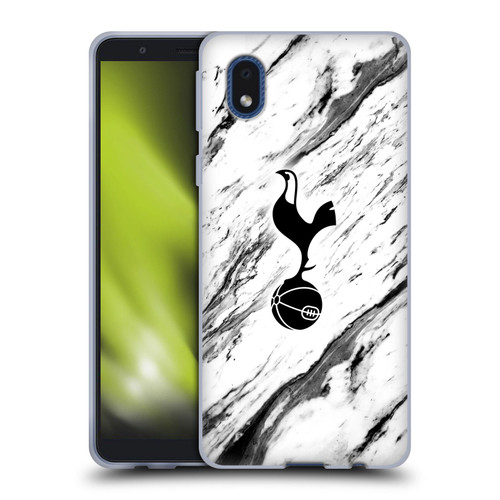 Tottenham Hotspur F.C. Badge Black And White Marble Soft Gel Case for Samsung Galaxy A01 Core (2020)