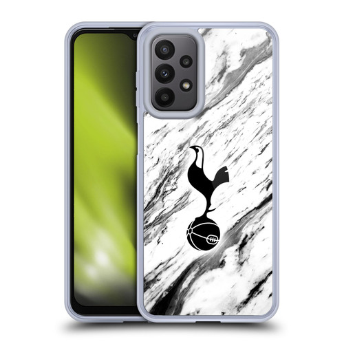Tottenham Hotspur F.C. Badge Black And White Marble Soft Gel Case for Samsung Galaxy A23 / 5G (2022)