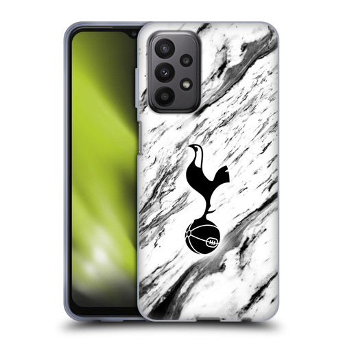 Tottenham Hotspur F.C. Badge Black And White Marble Soft Gel Case for Samsung Galaxy A23 / 5G (2022)
