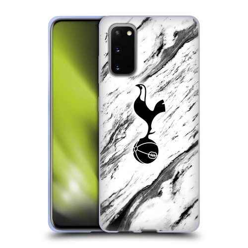 Tottenham Hotspur F.C. Badge Black And White Marble Soft Gel Case for Samsung Galaxy S20 / S20 5G