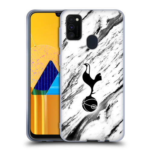 Tottenham Hotspur F.C. Badge Black And White Marble Soft Gel Case for Samsung Galaxy M30s (2019)/M21 (2020)
