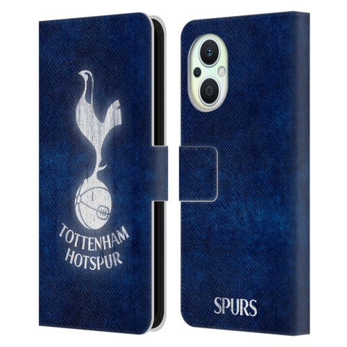 Tottenham Hotspur F.C. Badge Distressed Leather Book Wallet Case Cover For OPPO Reno8 Lite