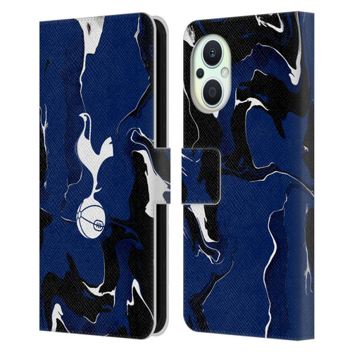 Tottenham Hotspur F.C. Badge Marble Leather Book Wallet Case Cover For OPPO Reno8 Lite