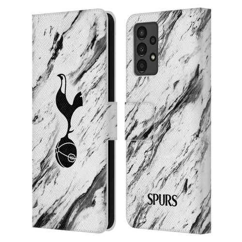 Tottenham Hotspur F.C. Badge Black And White Marble Leather Book Wallet Case Cover For Samsung Galaxy A13 (2022)