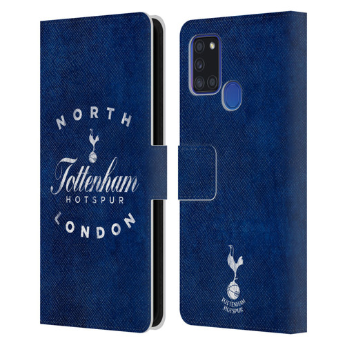 Tottenham Hotspur F.C. Badge North London Leather Book Wallet Case Cover For Samsung Galaxy A21s (2020)