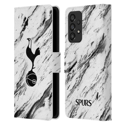 Tottenham Hotspur F.C. Badge Black And White Marble Leather Book Wallet Case Cover For Samsung Galaxy A33 5G (2022)