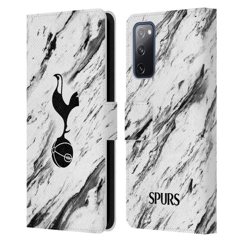Tottenham Hotspur F.C. Badge Black And White Marble Leather Book Wallet Case Cover For Samsung Galaxy S20 FE / 5G