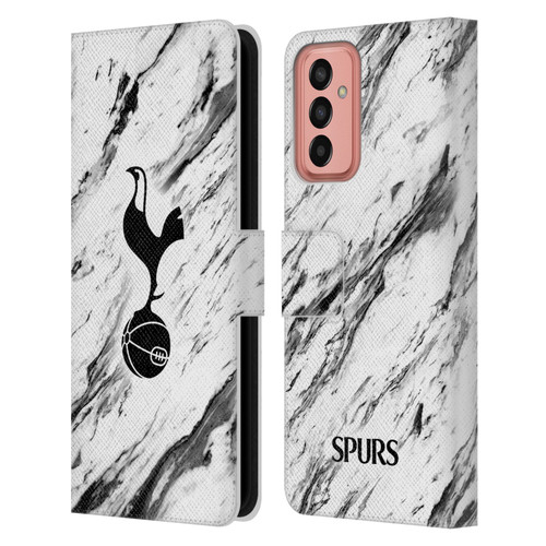 Tottenham Hotspur F.C. Badge Black And White Marble Leather Book Wallet Case Cover For Samsung Galaxy M13 (2022)