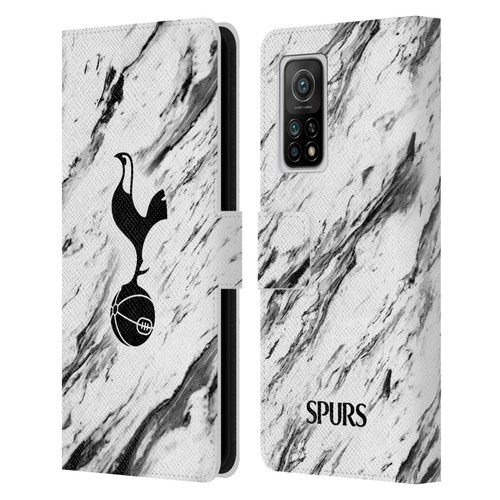 Tottenham Hotspur F.C. Badge Black And White Marble Leather Book Wallet Case Cover For Xiaomi Mi 10T 5G