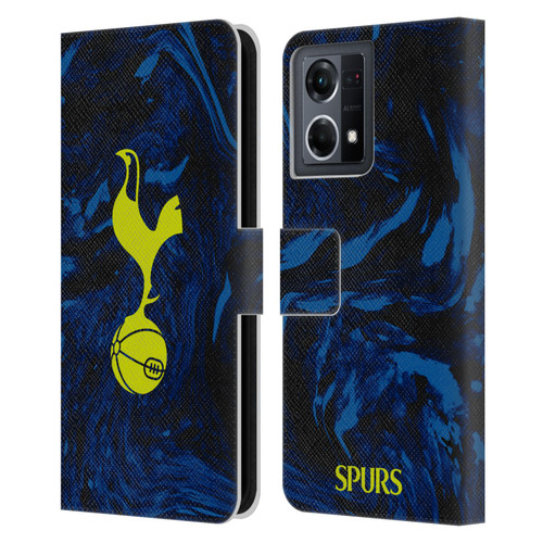 Tottenham Hotspur F.C. 2021/22 Badge Kit Away Leather Book Wallet Case Cover For OPPO Reno8 4G