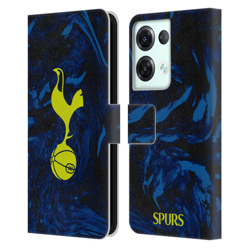 Tottenham Hotspur F.C. 2021/22 Badge Kit Away Leather Book Wallet Case Cover For OPPO Reno8 Pro