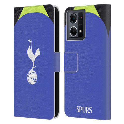 Tottenham Hotspur F.C. 2022/23 Badge Kit Away Leather Book Wallet Case Cover For OPPO Reno8 4G