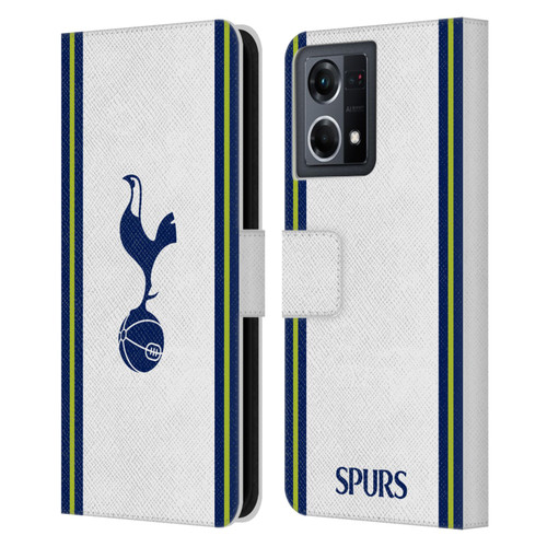 Tottenham Hotspur F.C. 2022/23 Badge Kit Home Leather Book Wallet Case Cover For OPPO Reno8 4G