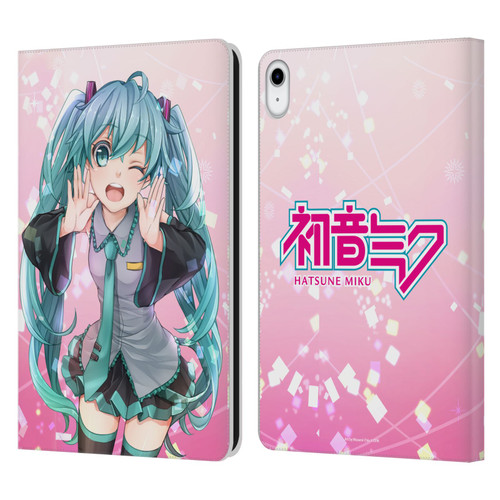 Hatsune Miku Graphics Wink Leather Book Wallet Case Cover For Apple iPad 10.9 (2022)