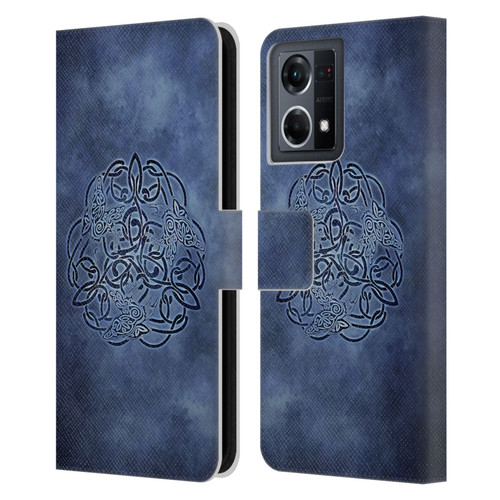 Brigid Ashwood Celtic Wisdom Knot Raven Leather Book Wallet Case Cover For OPPO Reno8 4G