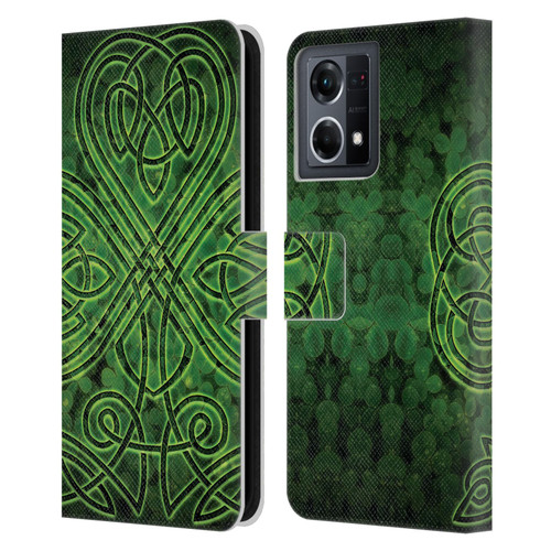 Brigid Ashwood Celtic Wisdom 3 Irish Shamrock Leather Book Wallet Case Cover For OPPO Reno8 4G