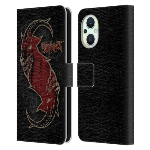 Slipknot Key Art Red Goat Leather Book Wallet Case Cover For OPPO Reno8 Lite