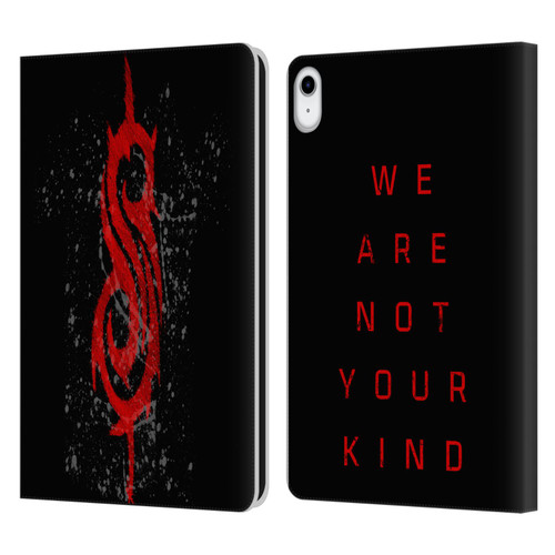 Slipknot We Are Not Your Kind Red Distressed Look Leather Book Wallet Case Cover For Apple iPad 10.9 (2022)