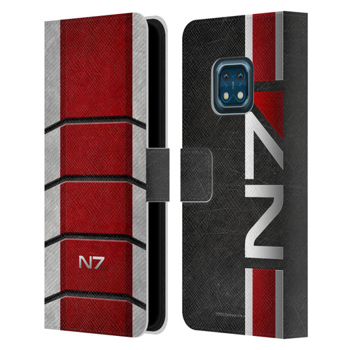 EA Bioware Mass Effect Graphics N7 Logo Armor Leather Book Wallet Case Cover For Nokia XR20