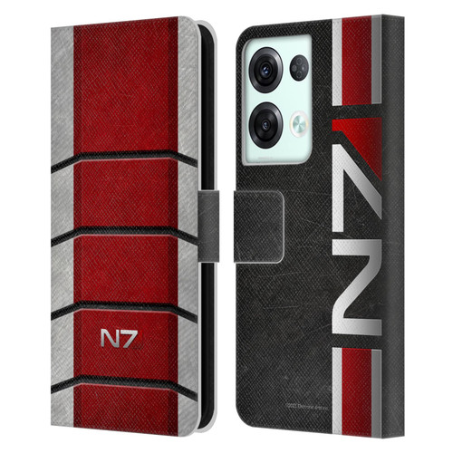 EA Bioware Mass Effect Graphics N7 Logo Armor Leather Book Wallet Case Cover For OPPO Reno8 Pro