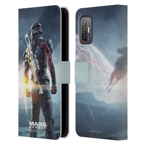EA Bioware Mass Effect Andromeda Graphics Key Art Super Deluxe 2017 Leather Book Wallet Case Cover For HTC Desire 21 Pro 5G