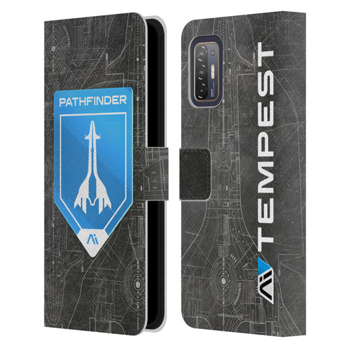 EA Bioware Mass Effect Andromeda Graphics Pathfinder Badge Leather Book Wallet Case Cover For HTC Desire 21 Pro 5G