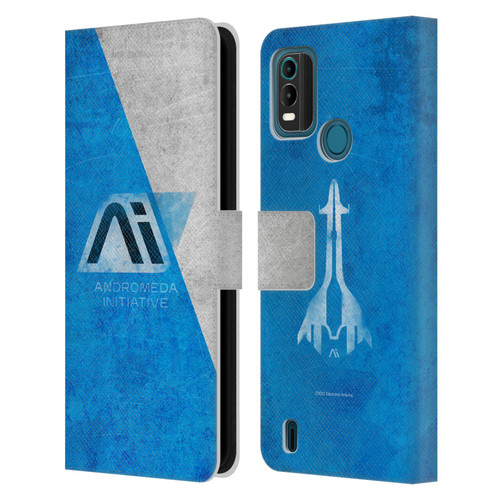EA Bioware Mass Effect Andromeda Graphics Initiative Distressed Leather Book Wallet Case Cover For Nokia G11 Plus
