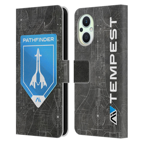 EA Bioware Mass Effect Andromeda Graphics Pathfinder Badge Leather Book Wallet Case Cover For OPPO Reno8 Lite