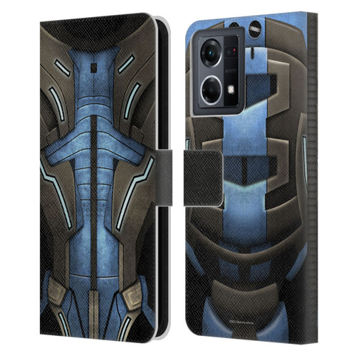 EA Bioware Mass Effect Armor Collection Garrus Vakarian Leather Book Wallet Case Cover For OPPO Reno8 4G