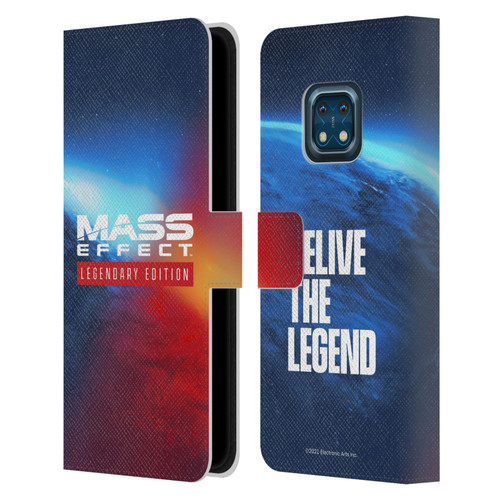 EA Bioware Mass Effect Legendary Graphics Logo Key Art Leather Book Wallet Case Cover For Nokia XR20