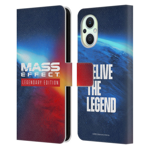 EA Bioware Mass Effect Legendary Graphics Logo Key Art Leather Book Wallet Case Cover For OPPO Reno8 Lite