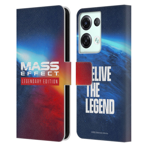 EA Bioware Mass Effect Legendary Graphics Logo Key Art Leather Book Wallet Case Cover For OPPO Reno8 Pro